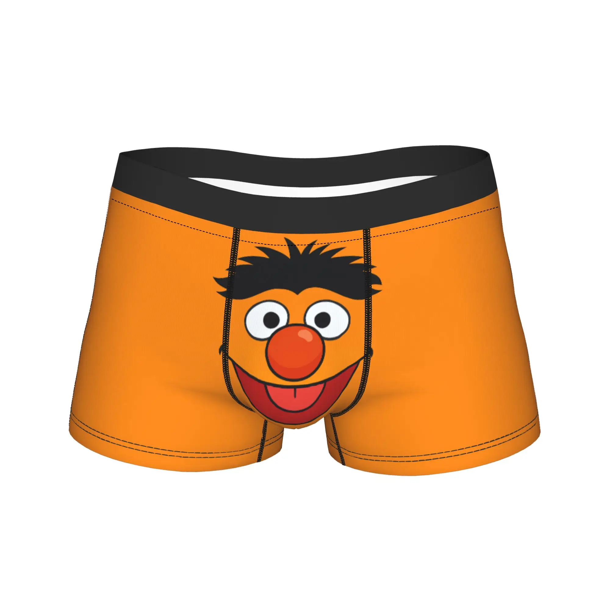 S-Sesames Streets Tango Elmo & Grover Unterwäsche Herren Shorts Slips Lustige Boxershorts Hochwertige maßgeschneiderte Übergrößen-Höschen Image
