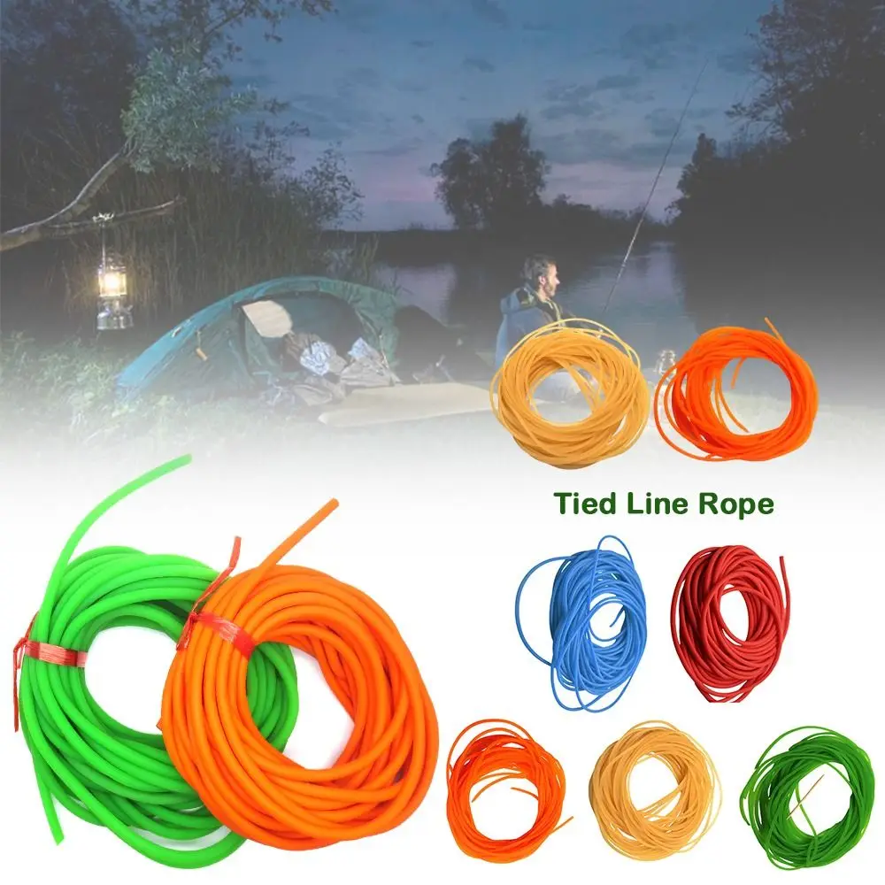 2025 2/2.2mm Fascia elastica da pesca in gomma solida 10m Corda perduta Fascia per corda Reggiatura per tennis Fascia elastica per lenza