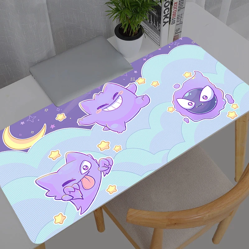 Mauspad, neu, Pokemon Pikachu Gengar, großes Gamer-Tastatur- und Schreibtisch-Mauspad, Teppich, Gummi, Tapis Souris, Gaming-Notebook-Mauspad Image
