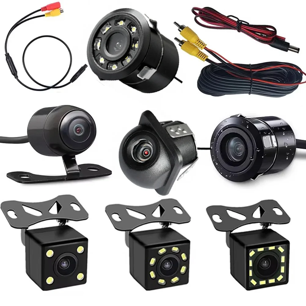 Auto-Rückfahrkamera mit 4/8/12 LEDs, Nachtsicht, CCD, wasserdicht, Weitwinkel, HD-Video, Einparkhilfe Image