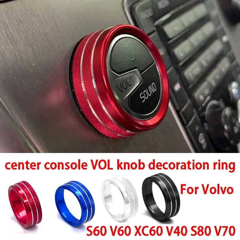 Auto-Klimaanlagen-Drehknopfring für Volvo S60 V60 XC60 V40 S80 V70 Auto-Audio-Stereo-Lautstärkeregler Lüfterknopf-Abdeckung Image