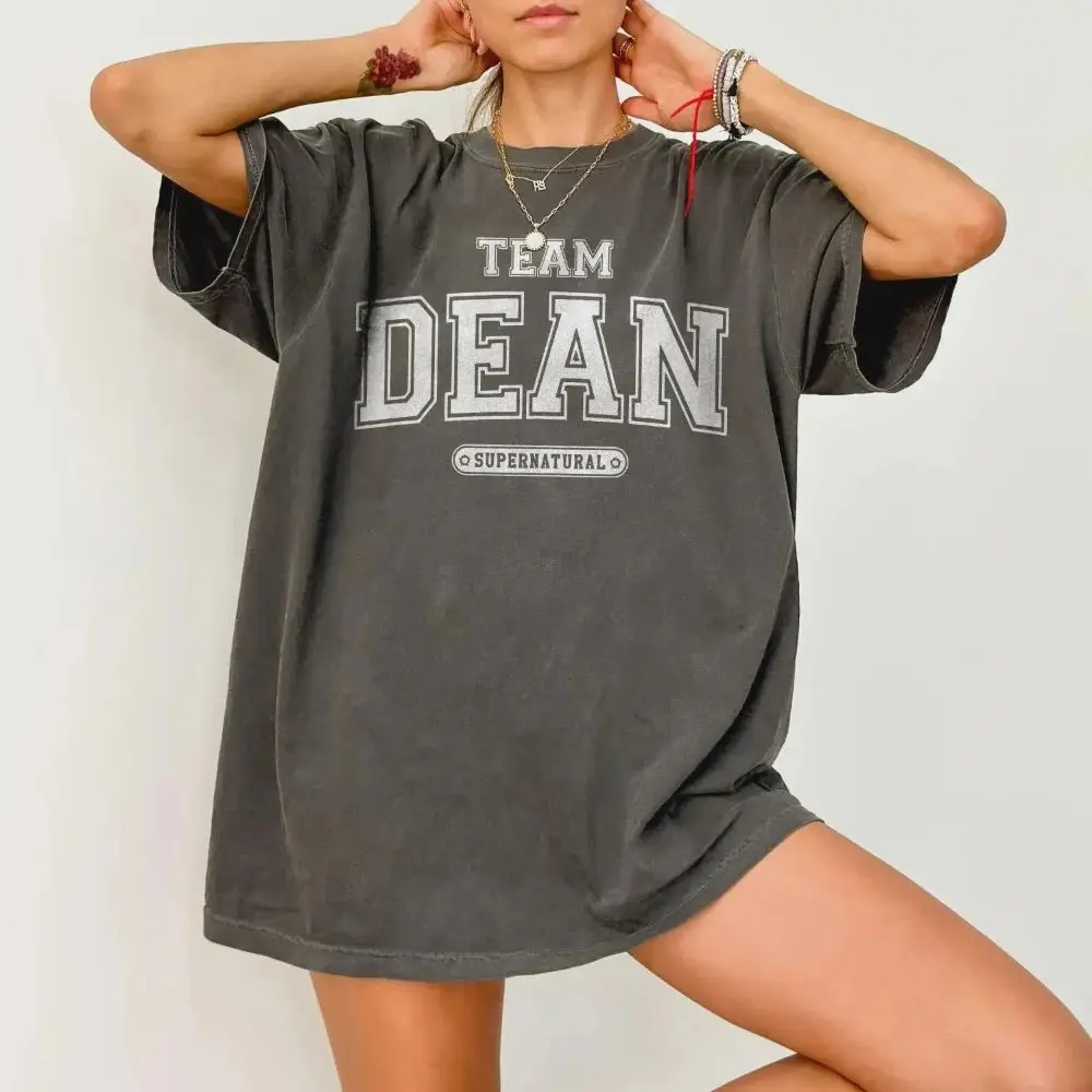 Supernatural Logo Print T-Shirt Vintage Y2k T-Shirts Dean Winchester T-Shirt Sam Winchester T-Shirt Sam und Dean T-Shirt Unisex