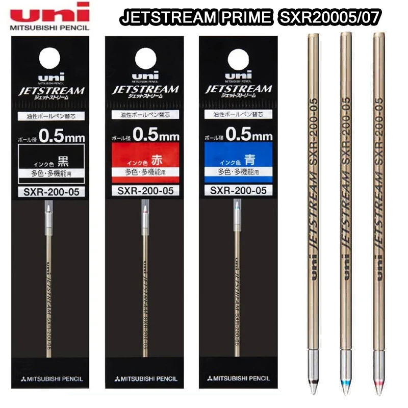 Uni JETSTREAM PRIME Kugelschreibermine, SXR20005/07, Schwarz/Rot/Blau, Multi-Pen-Hybrid-Tinte, geringe Viskosität und glatte, langlebige Patrone Image