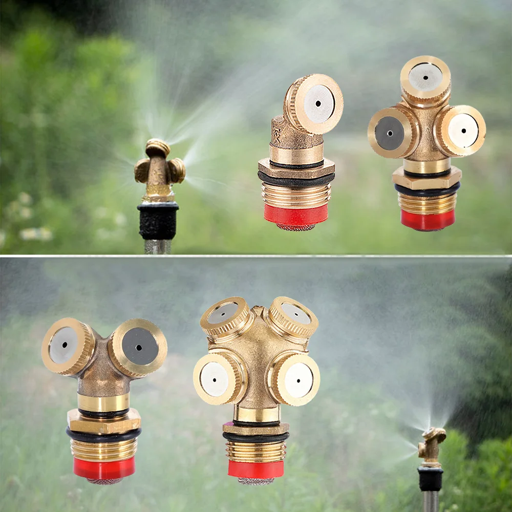 Wassersprinklerdüse aus Messing, automatische Bewässerungssystemdüse, Sprühdüse mit Filter, Pflanzensprühen, Gartenbewässerungsdüse Image