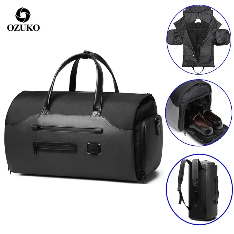 Ozuko Kleider sack Multifunktions Männer Anzug Lagerung große Kapazität Gepäck Handtasche männlich wasserdichte Reisetasche Schuhe Tasche