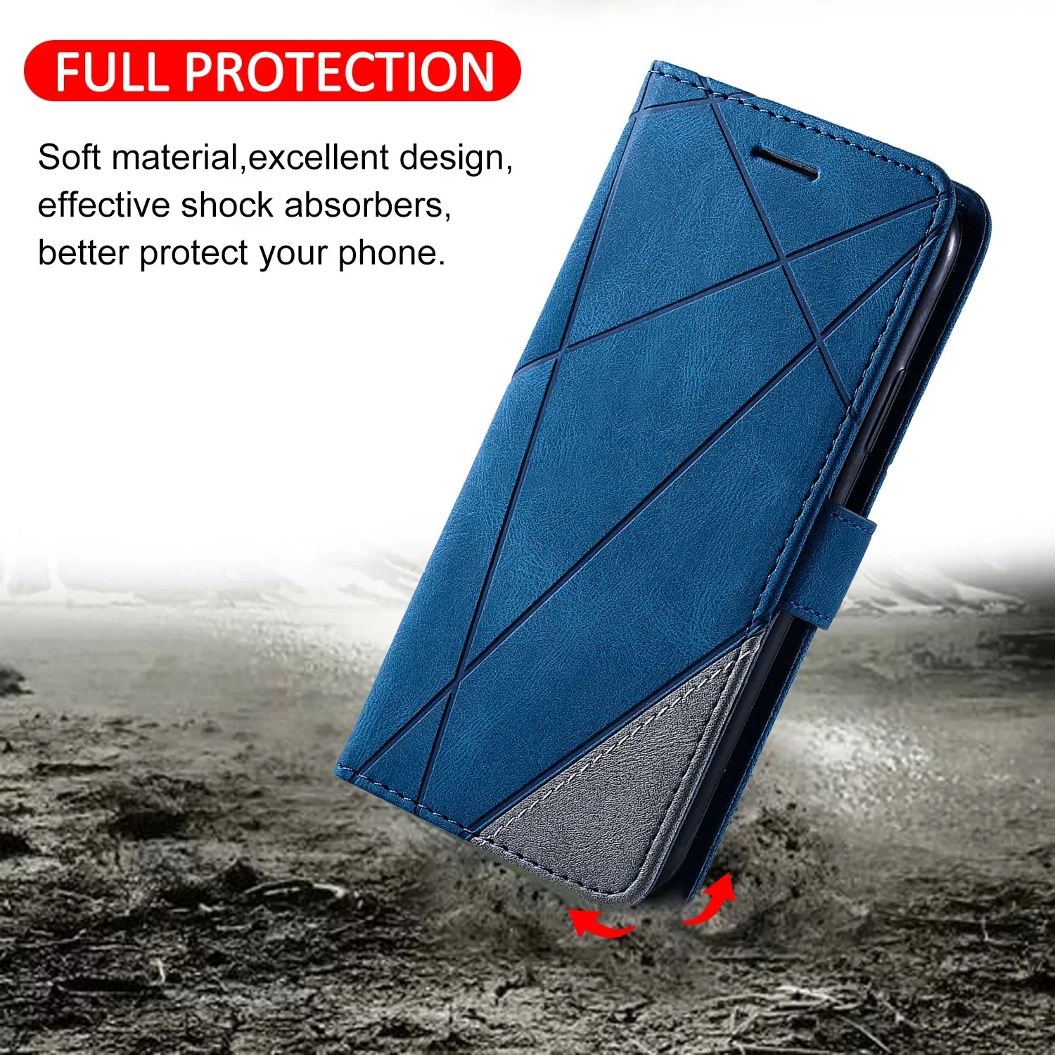 Flip Fall Für Xiaomi 14 13 12T 11 10T Lite Mi A3 10T 11T Pro Leder magnetische Halter Karte Slots Brieftasche Ständer Telefon Buch Abdeckung Image