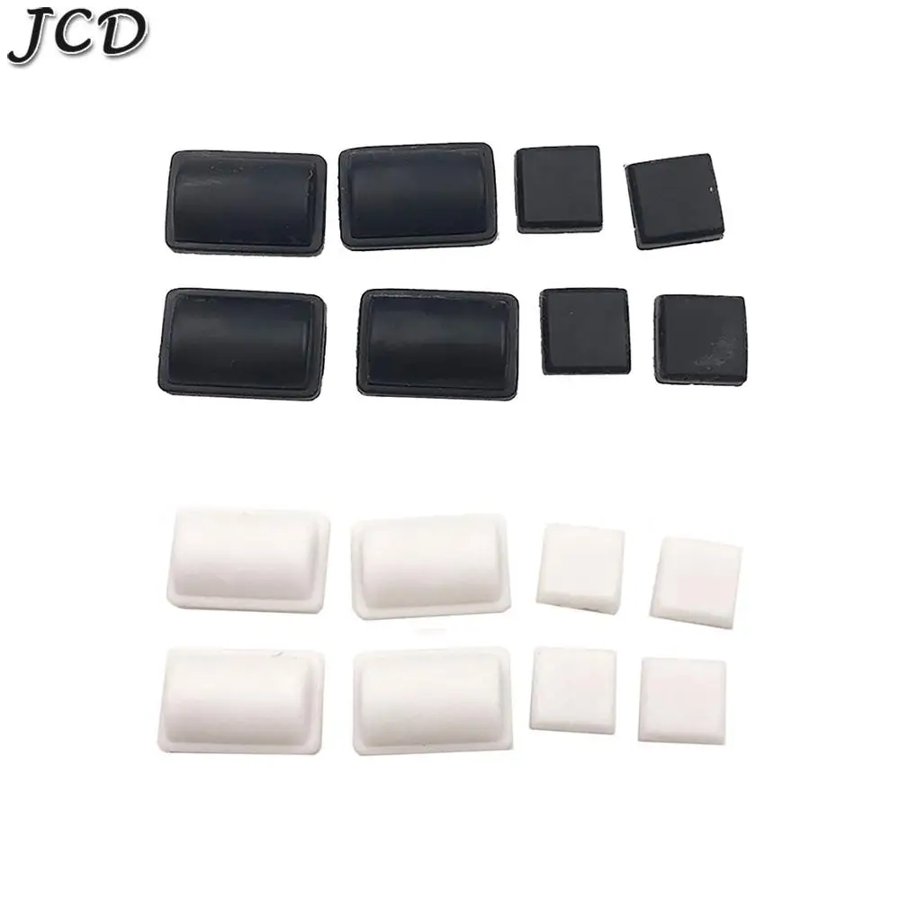 Jcd 1set weiß schwarz silikons ch raube gummi fuß abdeckung set für wii konsolen schraube staub abdeckung Image