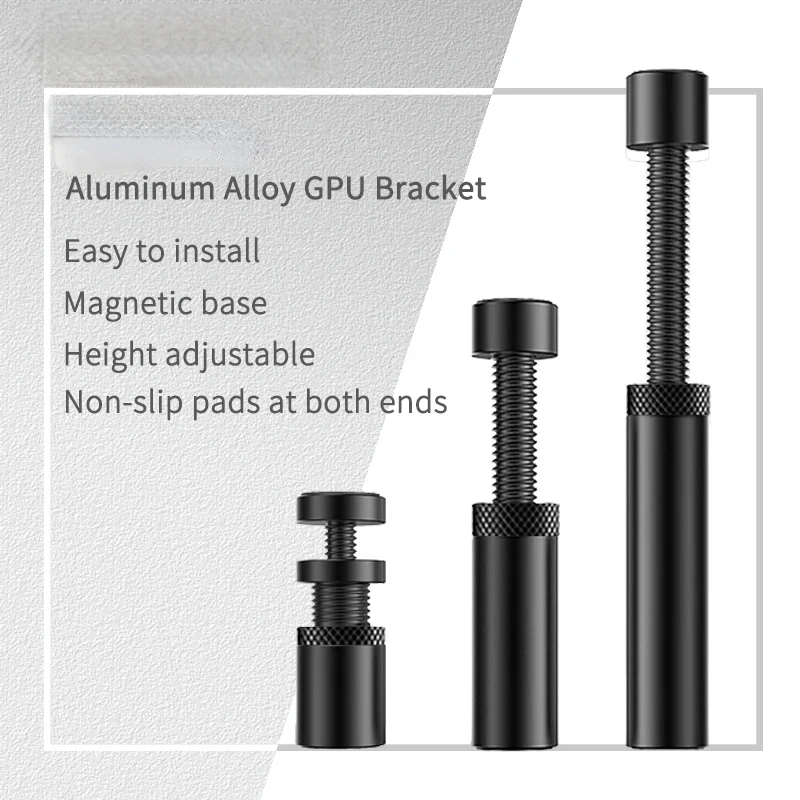 Grafikkarten-GPU-Halter Vertikaler Teleskop-Drehständer Magnetische Halterung Videokarten-Halter Image