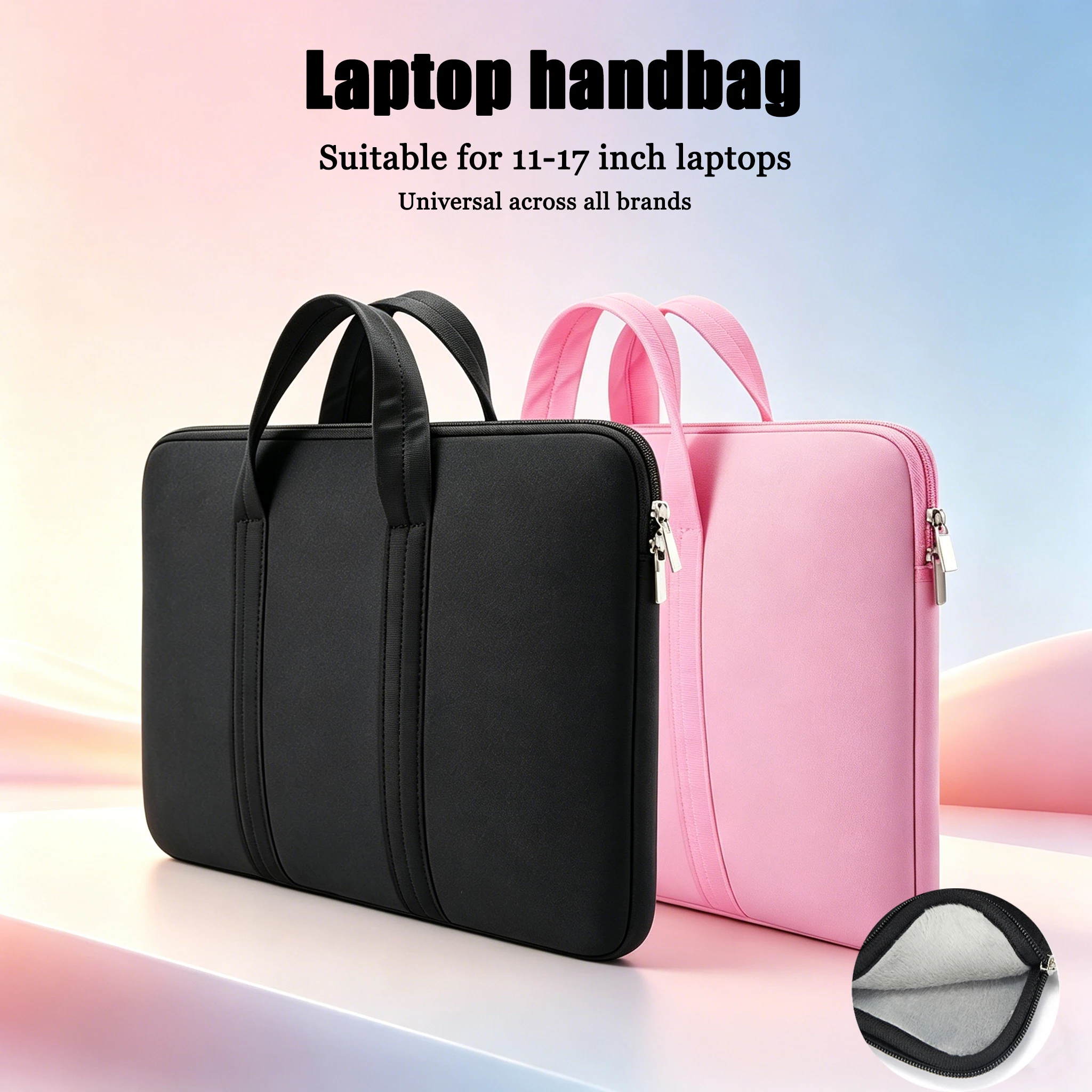 Sac pour ordinateur portable, sacoche pour ordinateur portable 13" 14" 15.6" 16" 17", sac intérieur pour ordinateur portable moelleux et épaissi, adapté à toutes les marques d