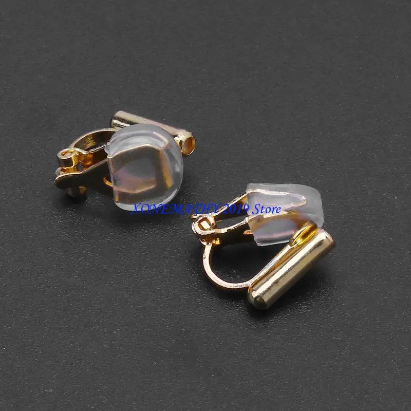 F42F 20 PCs/Set Nicht durchbohrte Ohrringe praktische Clip-On-Ohrringe-Konverterkomponenten Komfort-Ohrring-Pads für Frauen und Image