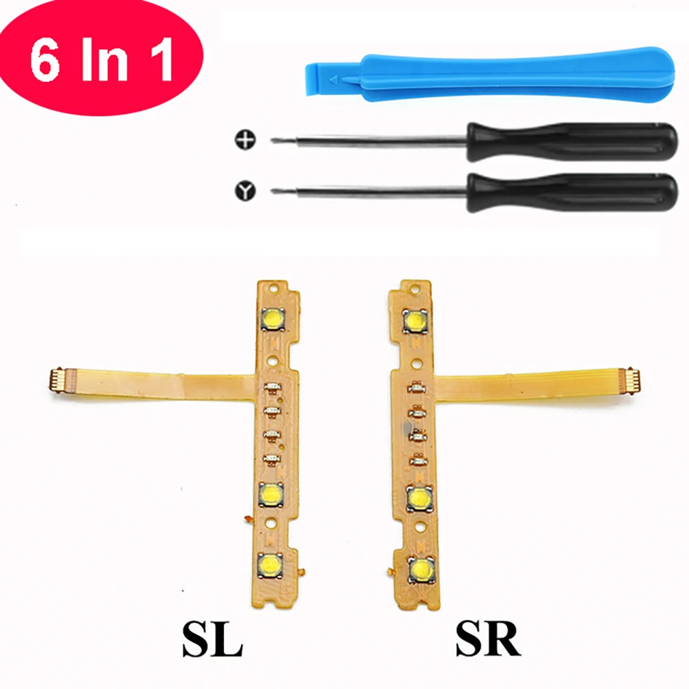 SL SR Taste Schlüssel Flex Kabel Ersatzteile für Nintend Schalter JoyCon NS Game Controller Mit Schraubendreher Werkzeug Zubehör Image