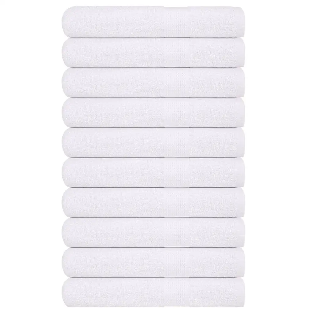FROGN Saunatücher 10 Stück Weiß 80x200 cm 360 g/m² Einfarbige Handtuchsets für Zuhause, Badetücher, weich, dick, saugfähig für Gesicht, Fitness, Spa