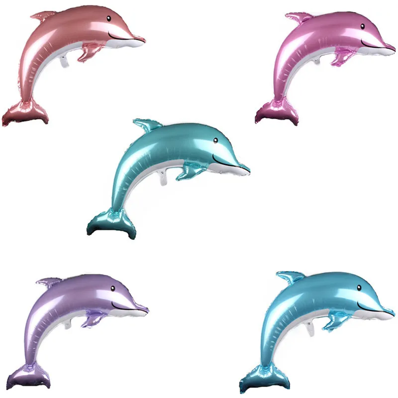 118 cm große Delphin Folienballons Kinder Fisch Heliumballon Sea World Party Ballon Fisch Geburtstagsfeier Hochzeitsdekorationen Image