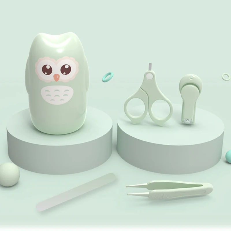 Baby Nagel Schere Baby Nagel Pflege Werkzeug Set Kind Sicher Tragbare Nagel Clipper Trimmer Datei Pinzette Mit Box Kinder Maniküre Kit Image