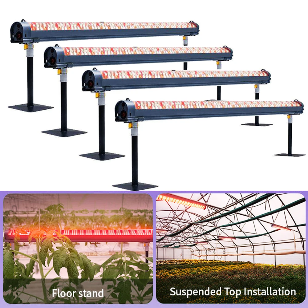 LED-Pflanzenlampe 120W mit Fernrot und Vollspektrum für Unterdachbeleuchtung, Indoor-Pflanzenröhre für Blüte und Wachstum in Gewächszelten Image