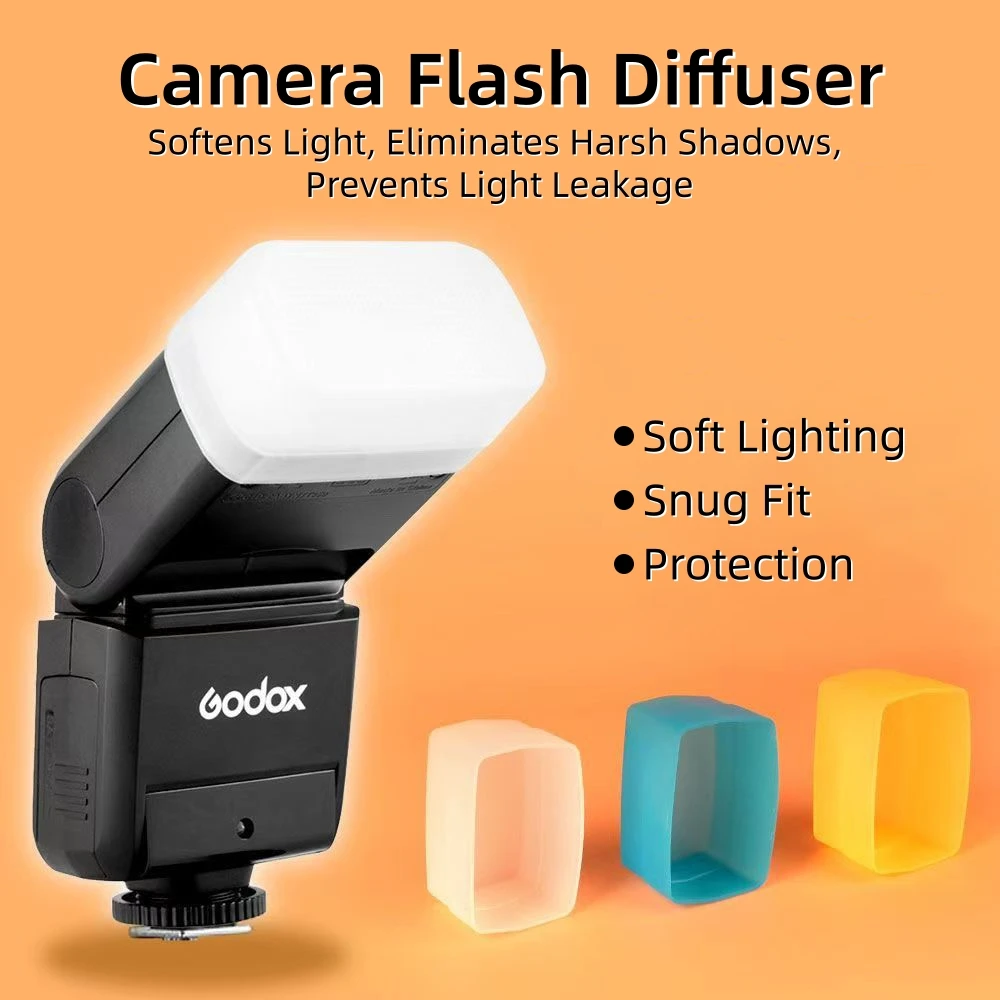 Kamera-Blitz-Diffusor Softbox Weiß Blau Gelb Soft-Light für Godox Lux Junior V1 AD200 TT685 V850II V860III TT600 Canon 580EX Image
