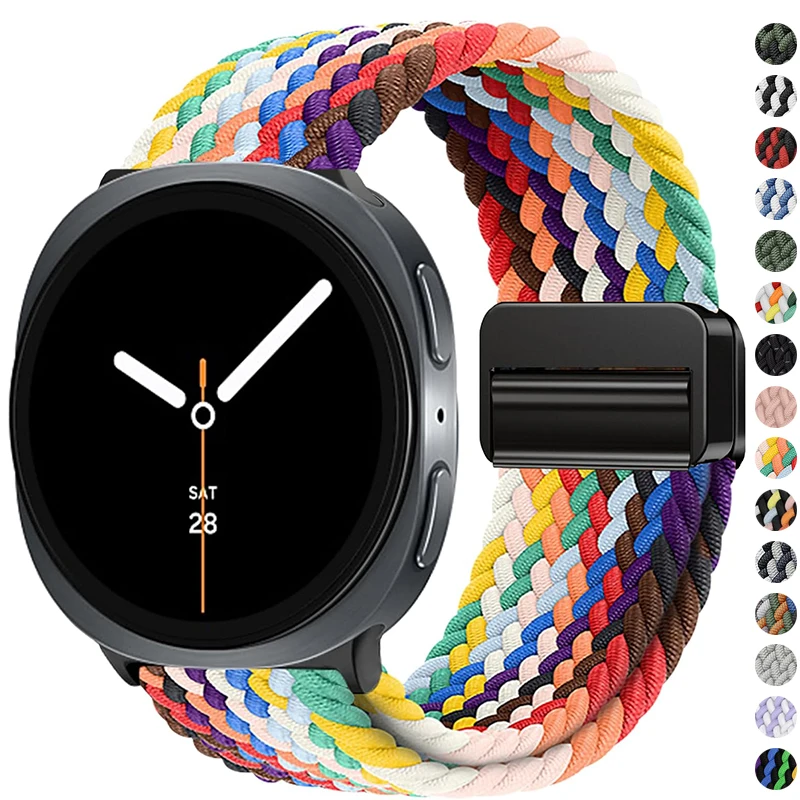 Geflochtenes Solo Loop-Armband für Samsung Galaxy Watch 8, 40/44 mm, Zubehör, Nylon-Armband, Correa für Galaxy Watch 8, klassisches Armband, 46 mm Image