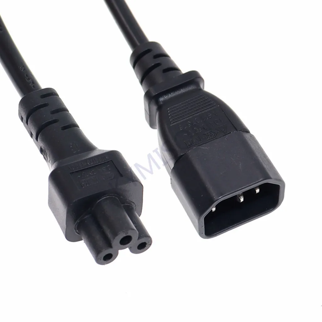 Universal-Netzteil IEC 320 C14 auf C5 Adapter Konverter C5 auf C14 AC-Stromkabel 3-poliger IEC320 C14-Anschluss HY1516 Image