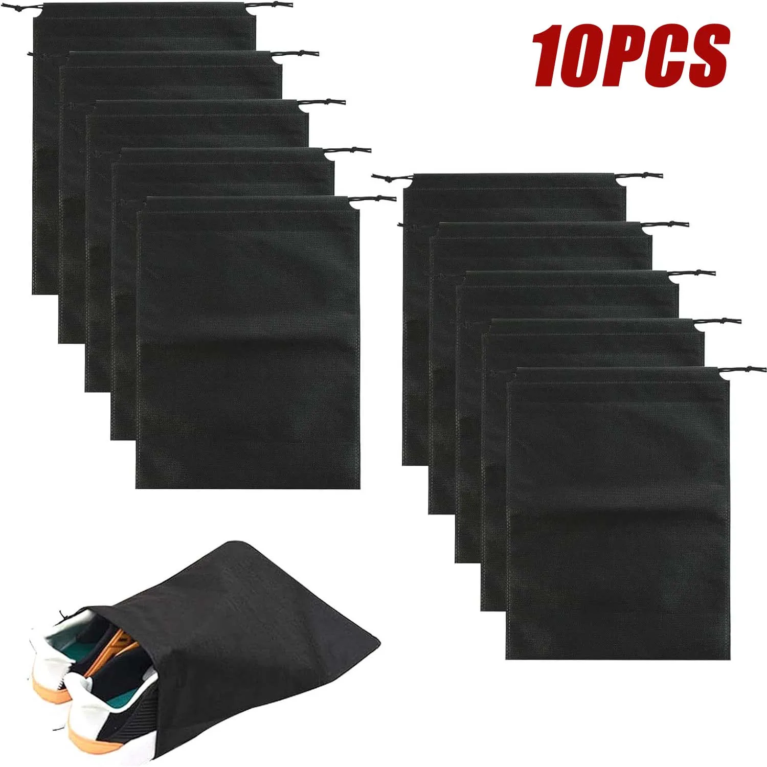 5/10PCS Reise Schuh Tasche Tragbare Staubdicht Kordelzug Schuhe Beutel Organisatoren Vlies Schuhe Lagerung Taschen für Sport schuhe Stiefel