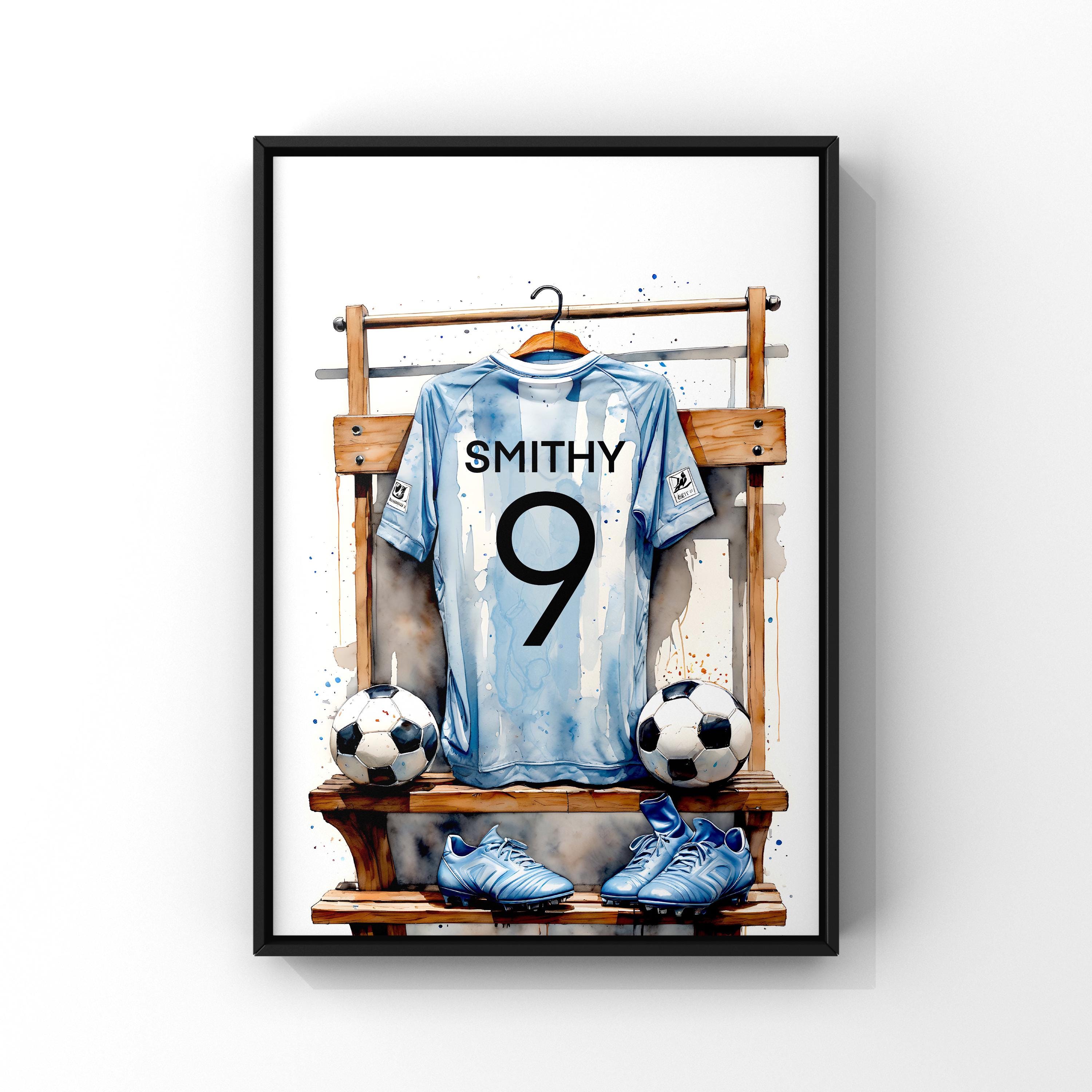 Stampe artistiche da parete personalizzate con calcio Stampe personalizzate con calcio Decorazioni per la camera da letto dei ragazzi, Decorazioni per