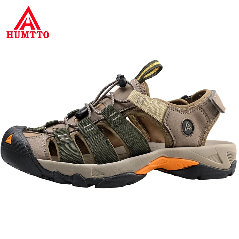 HUMTTO Sommer Männer Sandalen 2021 Atmungsaktive Strand Sandalen für herren Outdoor Wasser Mens Wandern Camping Angeln Klettern Aqua Schuhe Image