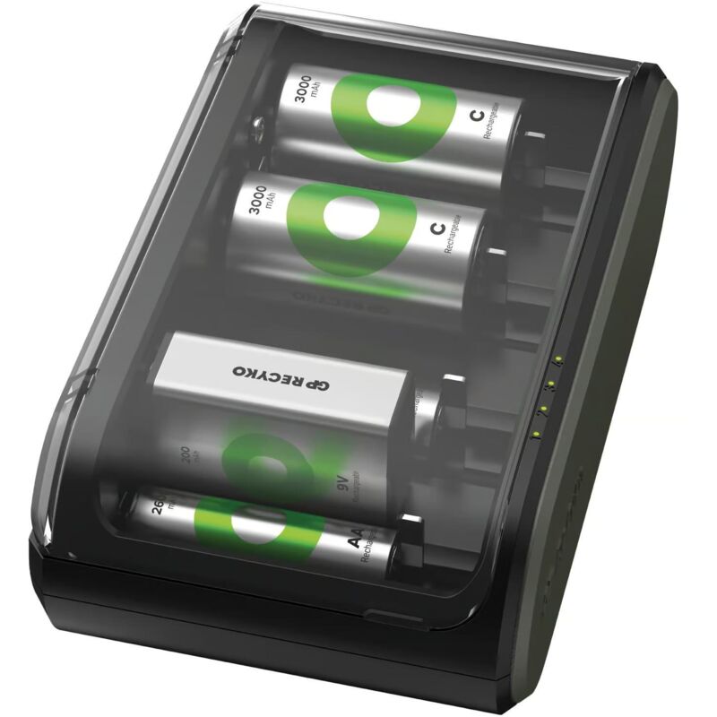 B631 Universell Caricabatterie Universale Nimh Blocco Da 9 V, Ministilo (aaa), Stilo (aa), 1/2 Torcia (c), Torcia (d - Gp