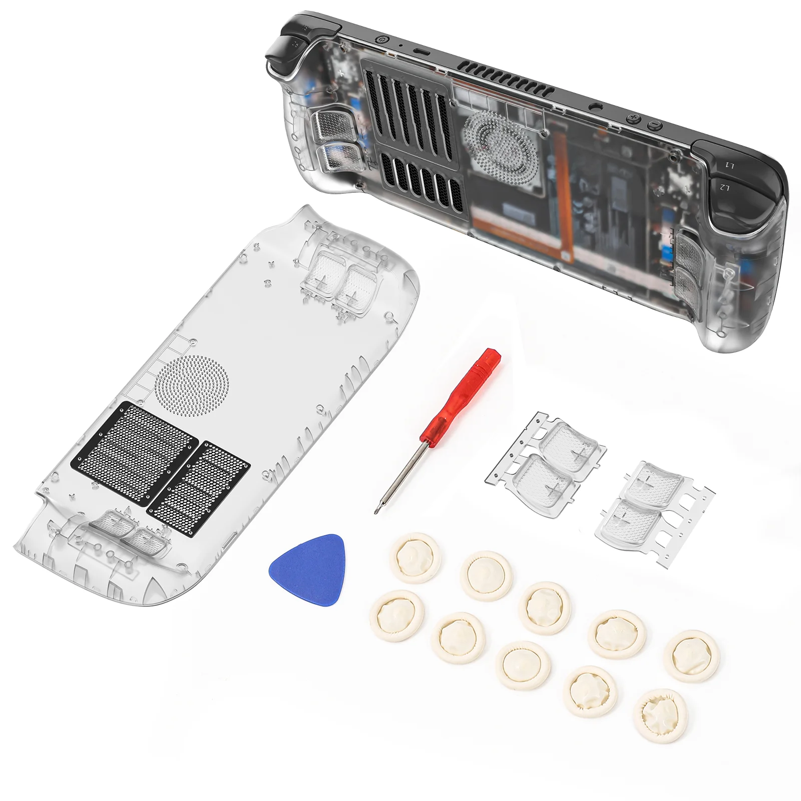 Neue Ankunft Gaming Zubehör Für Steam Deck Benutzerdefinierte Ersatz Frontplatte Zurück Platte Gehäuse Shell für Steam Deck LCD Konsole Image