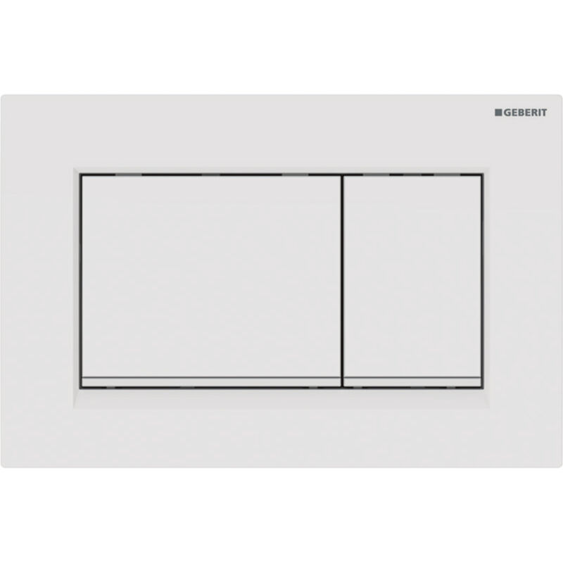 Sigma30 - Placca Di Comando Per 2 Volumi Di Risciacquo, Bianco/bianco Opaco 115.883.11.1 - Geberit