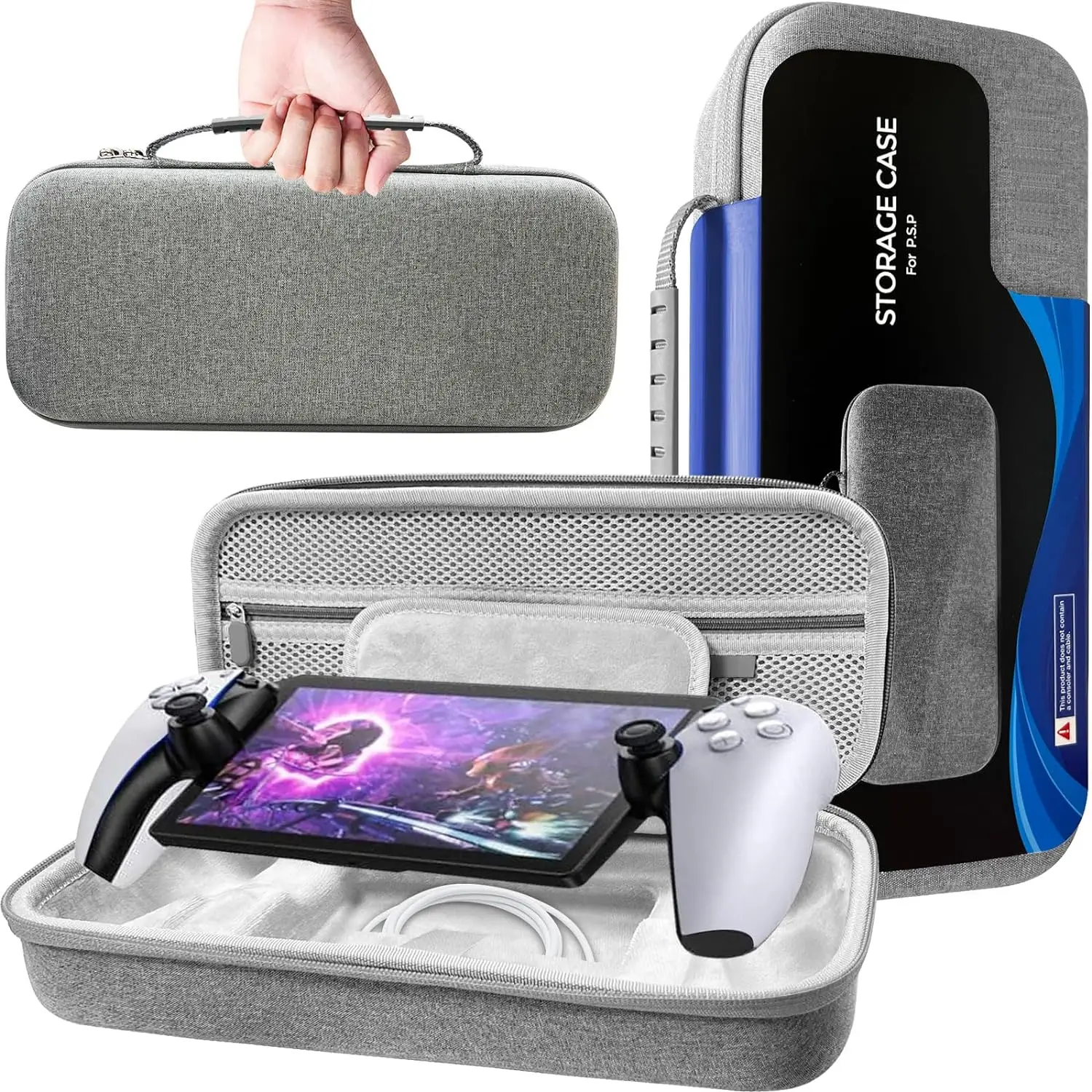 DOBE Tragetasche TP5-3552 für Playstation Portal Eggshell Series Griff, EVA stoßfeste schützende Hand-Reisetasche Image