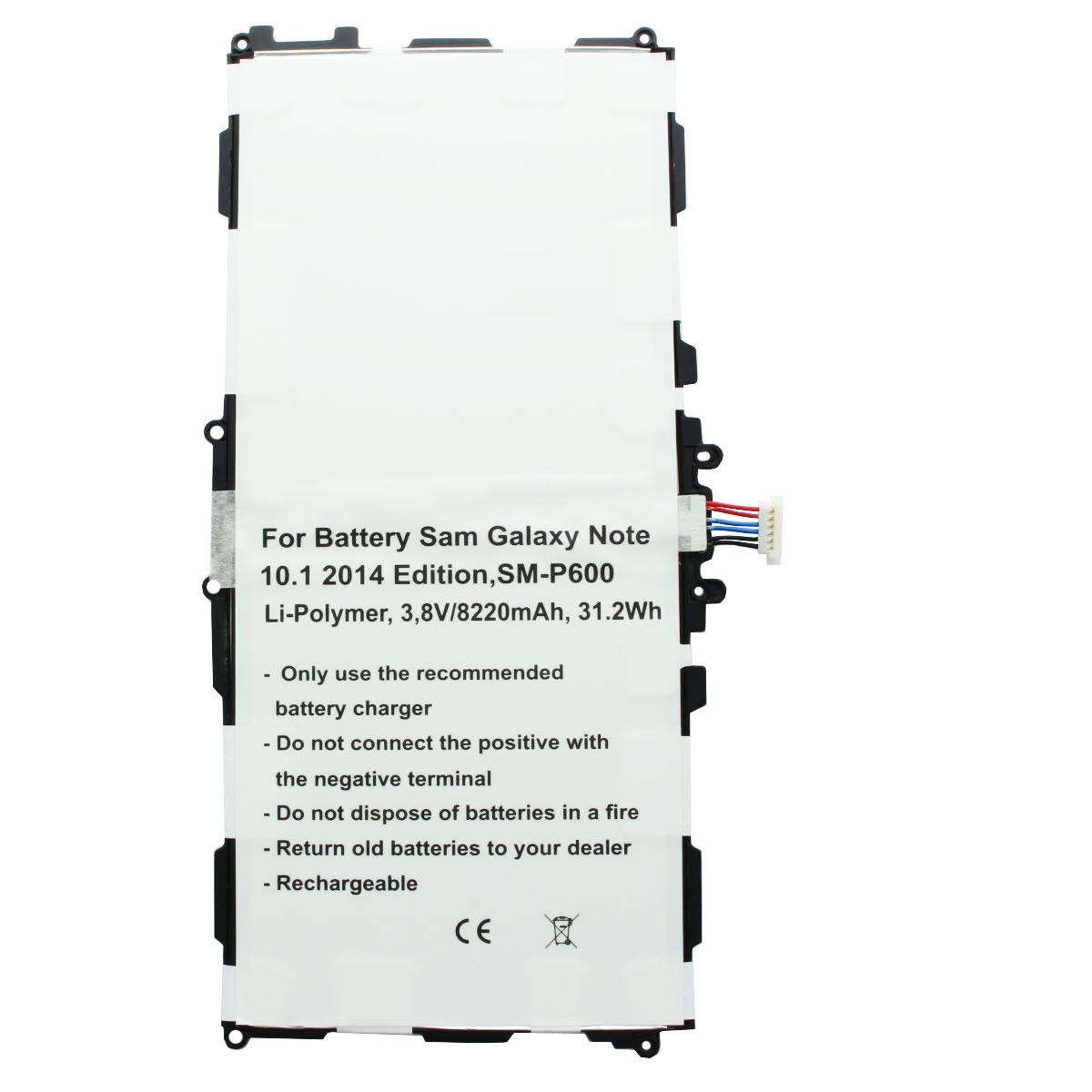 AccuCell Akku nur passend für Samsung Galaxy Note 10.1 2014 Edition SM-P600 Akku T8220E Image