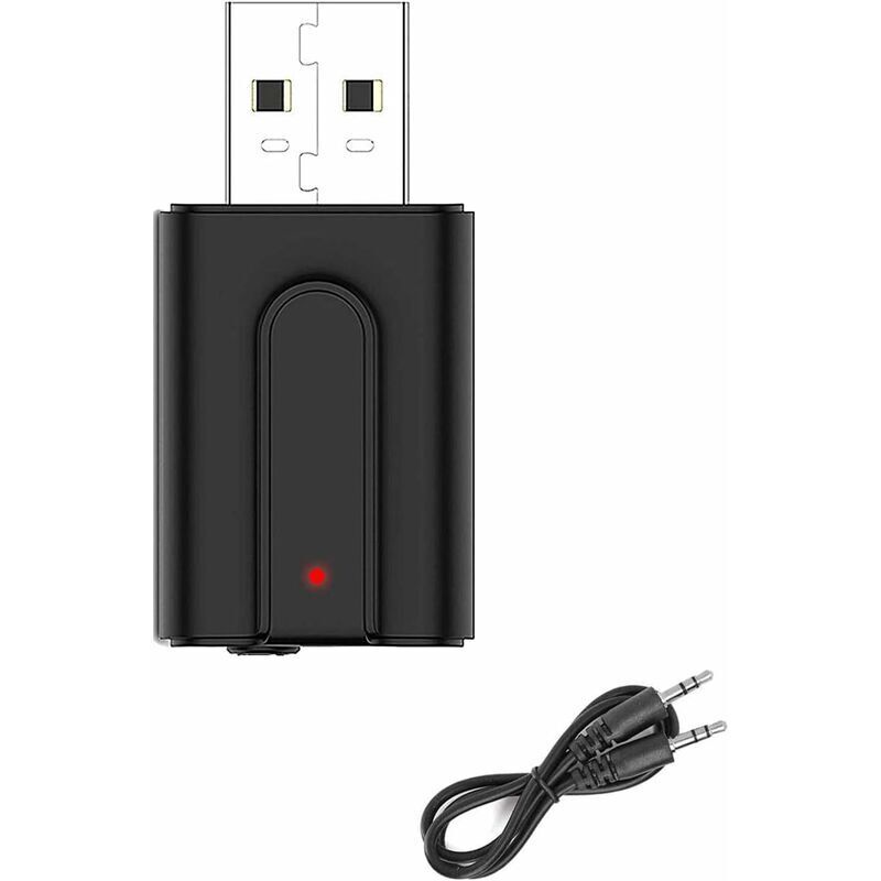 Jalleria - Adattatore Bluetooth 5.0 3 In 1 Trasmettitore E Ricevitore Wireless Usb Con Cavo Audio Digitale Da 3,5 Mm Per Tv/pc/autoradio/cuffie/tablet Computer, Distanza 10 M