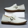 2025 neue Frauen Schuhe Wohnungen Leder Mokassins Turnschuhe Frau Casual Schuhe Slip-on Loafers Weibliche Bootsschuhe Große Größe 35-42