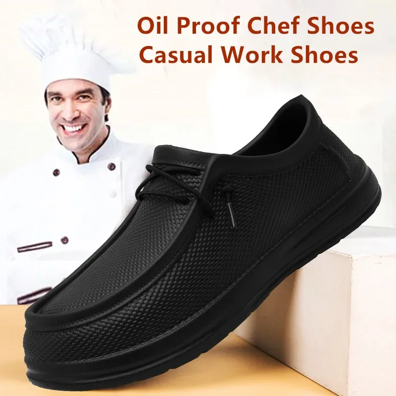 Männer Küche Arbeits Schuhe Nicht-slip Wasserdichte Chef Schuhe Mode Männer Casual Arbeit Schuhe Outdoor Wasser Schuhe Plus größe 40-47
