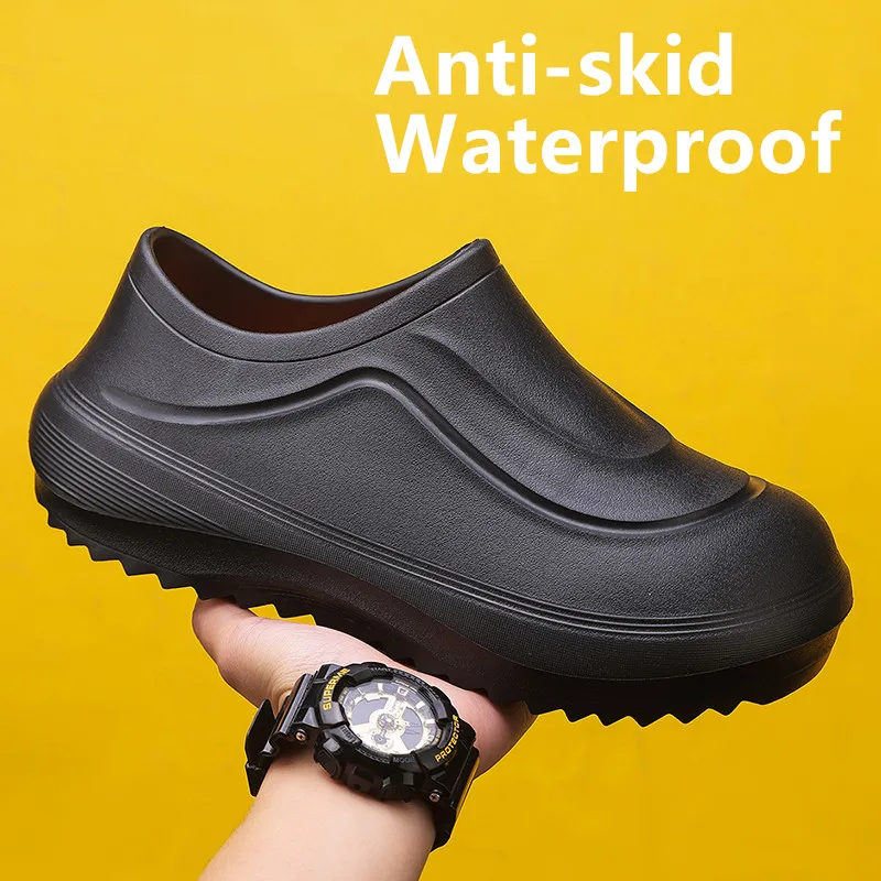 2026 neue Männer EVA Chef Schuhe Non-slip Öl-proof Männer der Chef Arbeit Schuhe Im Freien Wasserdichte männer Schuhe Mode Lässig Garten Schuhe