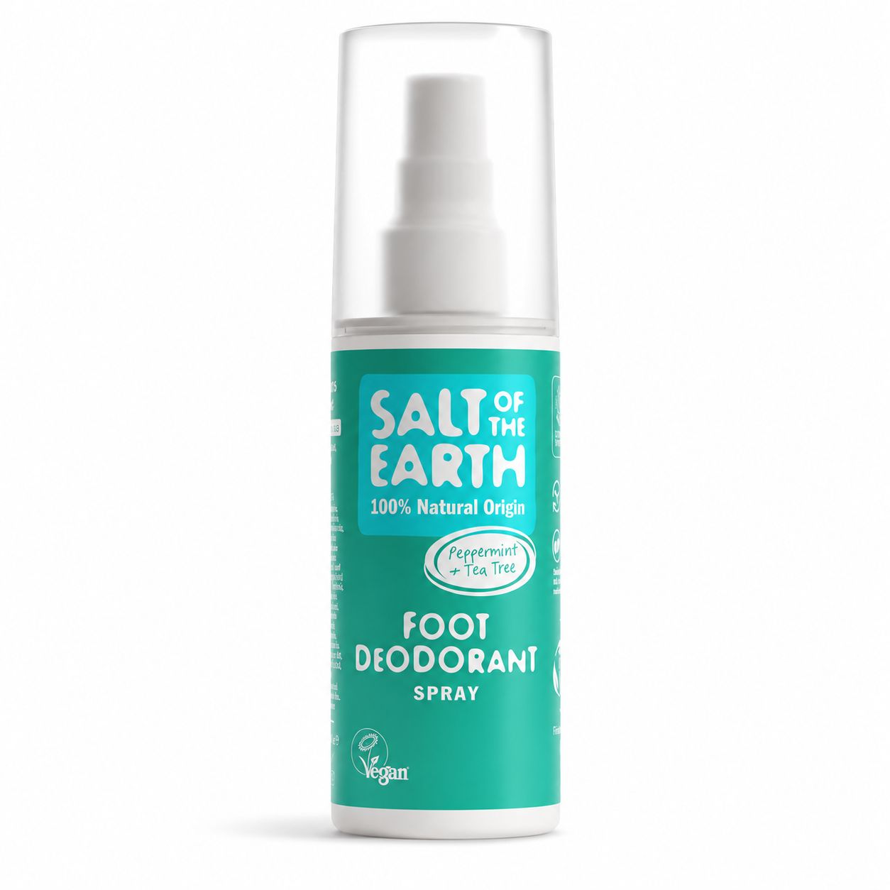 Salt of the Earth Spray Deodorante Naturale per Piedi con Mentolo Rinf