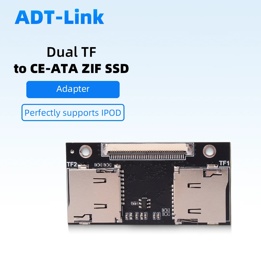 Dual TF zu CE ZIF Adapter Dual Micro SD Kartenkonverter für iPod 3 4 5 6 7 Gen Video Classic Industrie-PC DVR NVR NAS IFlash Image
