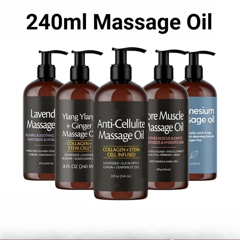 Hautstraffendes Körpermassageöl 240ml Natürliche Aromatherapie Entspannendes Beruhigendes Hautpflege-Ätherisches Öl für Körpermassage Image