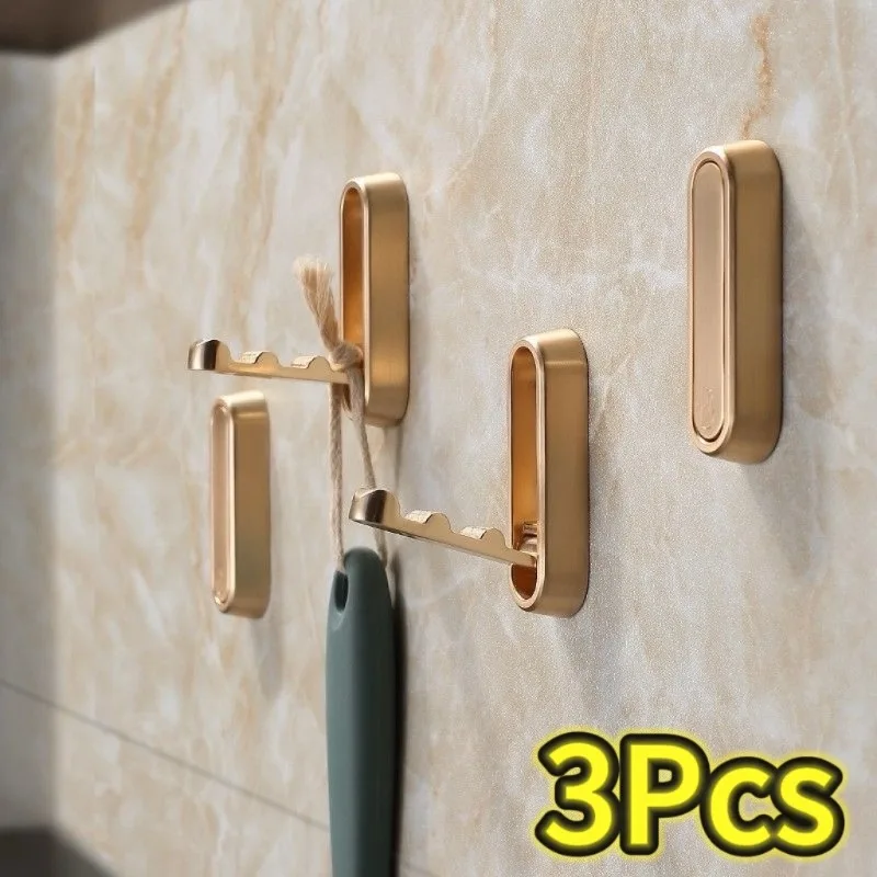 1–3 Stück zusammenklappbarer Wandhaken, versteckte Robe, Handtuch, Kleiderhaken, Edelstahl-Haken für Zuhause, Küche, Badezimmer, mattschwarzer Handtuchhalter