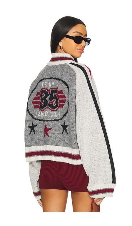 Team 85 Knitted Bomber Jacket