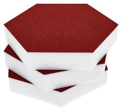 t.akustik Hexagon Melamine Bordeaux 50