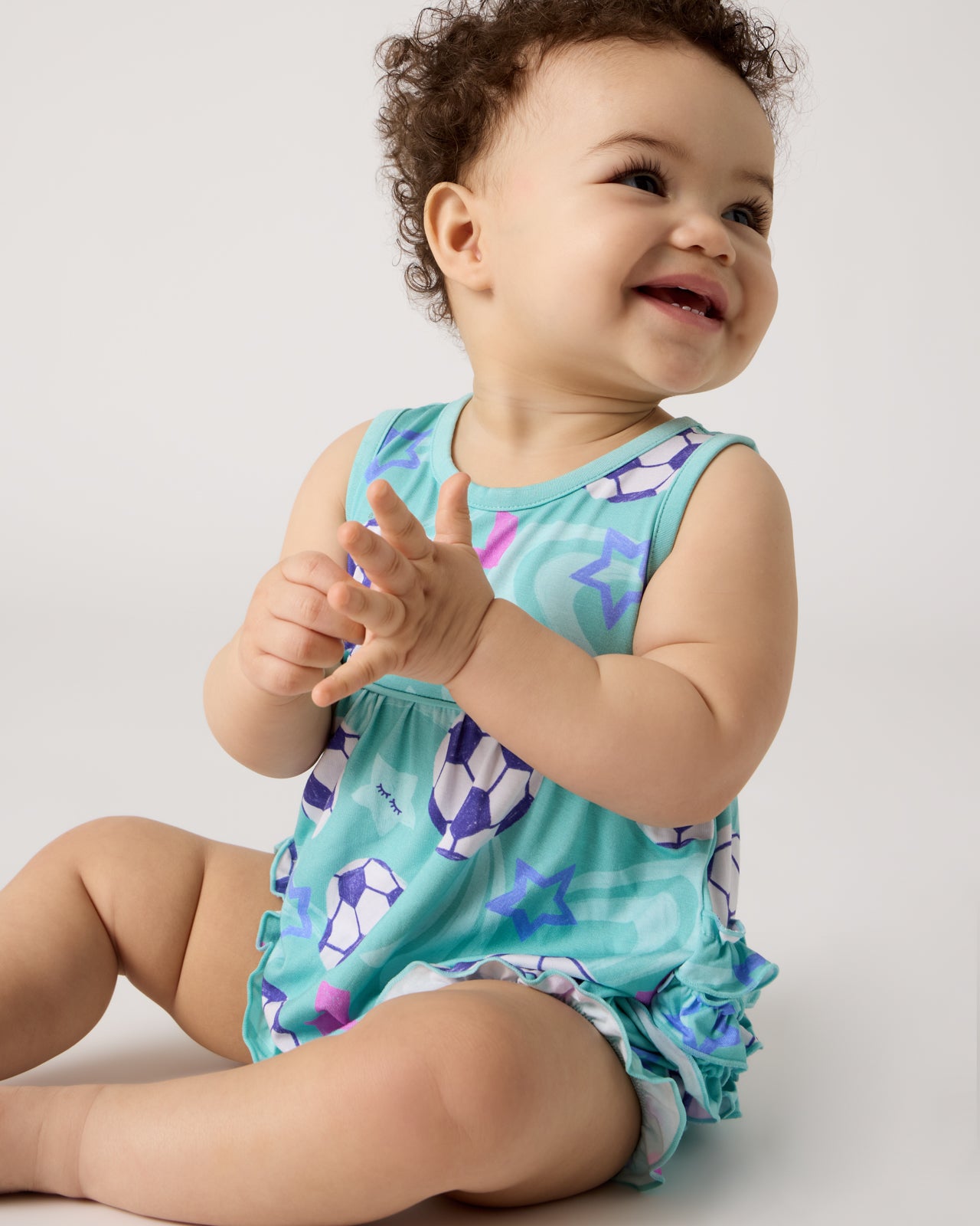 Aqua Soccer Stars Bamboo Baby Bubble Romper - 3T