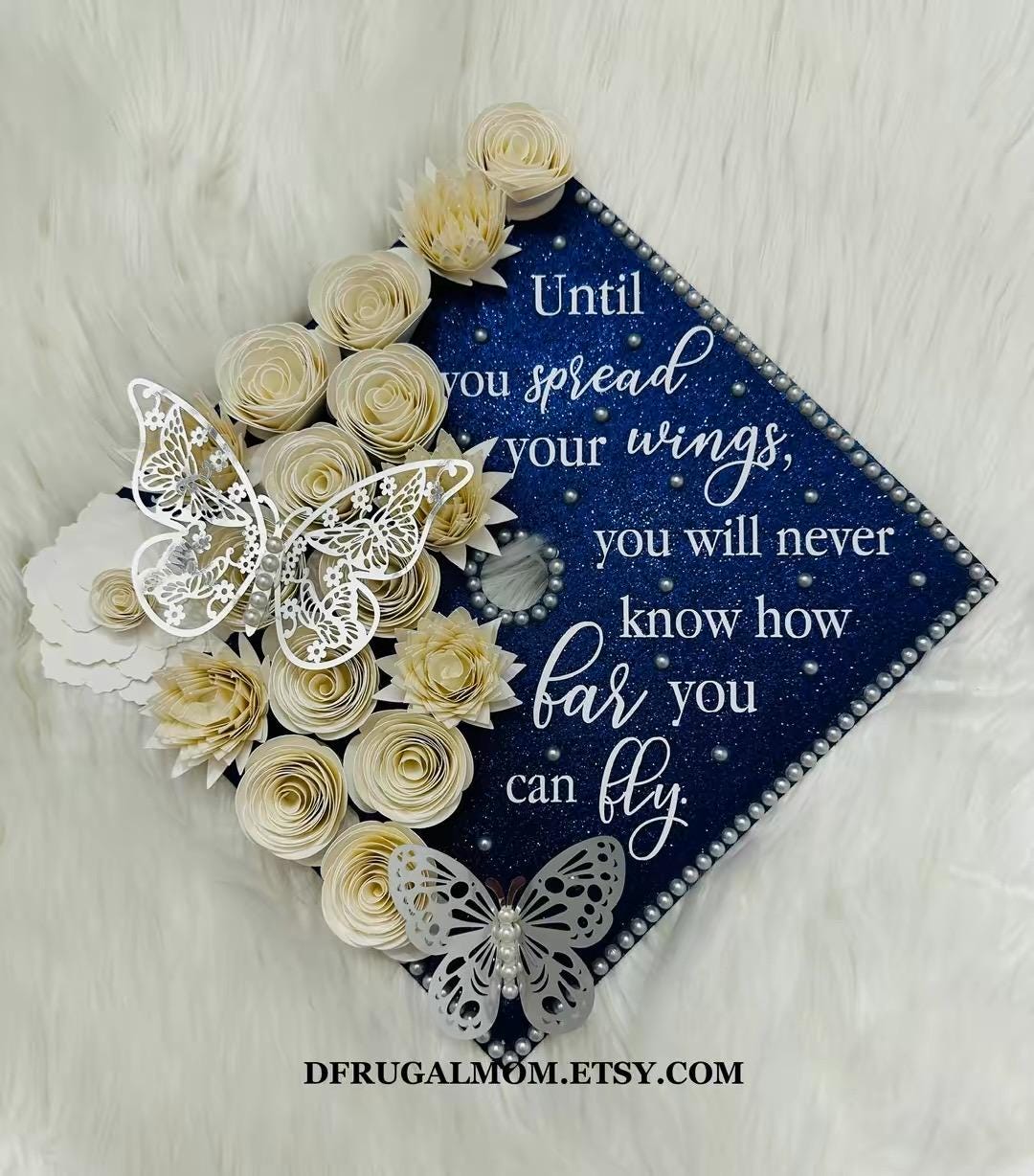 Decorazione per cappello di laurea / Cappello di laurea / Cappello / Cappello di laurea per infermieri / Cappello di laurea con fiori / Cappello di la