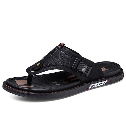 Braune Zehenstegsandalen für Herren – lässige Sommer-Flip-Flops, leicht und bequem, ideal für Strand, Urlaub, Resort, Freizeit und Entspannung bei warmem Wetter. Image