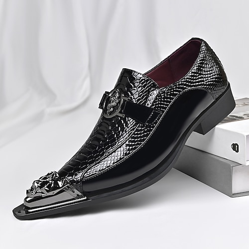Goldene Herren-Loafer mit Krokodilprägung, luxuriöse Slipper zum Hineinschlüpfen, elegante Schuhe mit Metallkappe – ein Statement-Schuhwerk für stilbewusste Männer, geeignet für Hochzeiten, Bankette, Partys, Abschlussbälle und Bühnenauftritte.