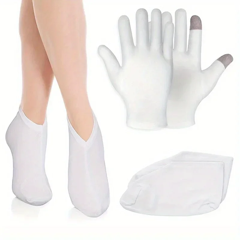 Anti-skid GEL Touchscreen Handschuhe Feuchtigkeitsspendende Handschuhe Socken Hand Peeling Rissige Dead Skin Remover Behandlung Fuß Pflege Werkzeuge Image