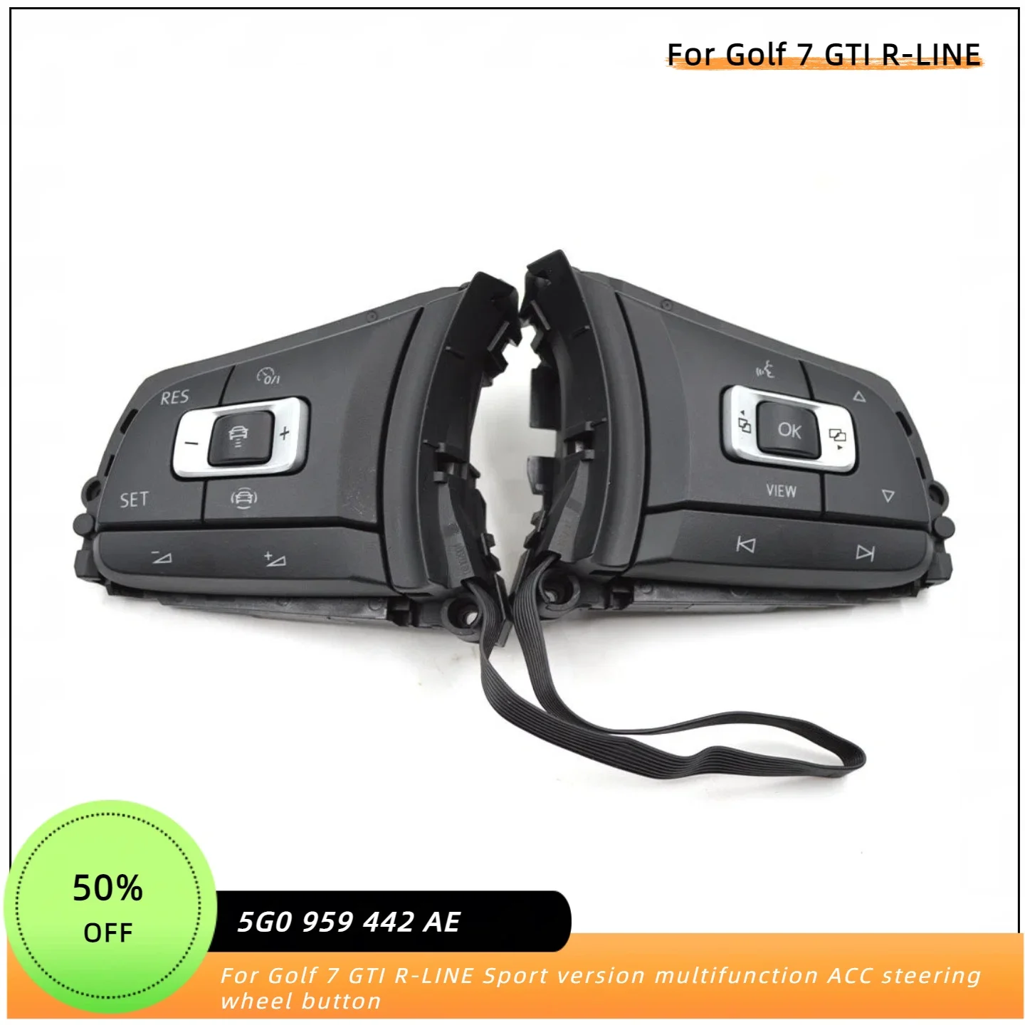 5G0 959 442 AE Für Golf 7 GTI R-LINE Sportversion Multifunktions-ACC-Lenkradtaste 5G0 959 442 AE Image