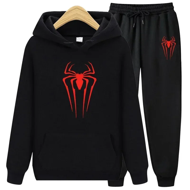 Frühling Und Herbst Neue Außergewöhnliche Spinne Sportswear Männer 2-stück Sweatshirt + Jogginghose Sportswear Hoodie Casual Pullover Sets Image