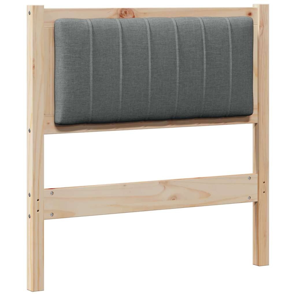 vidaXL Gepolstertes Kopfteil Braun 80 cm Massives Kiefernholz Image
