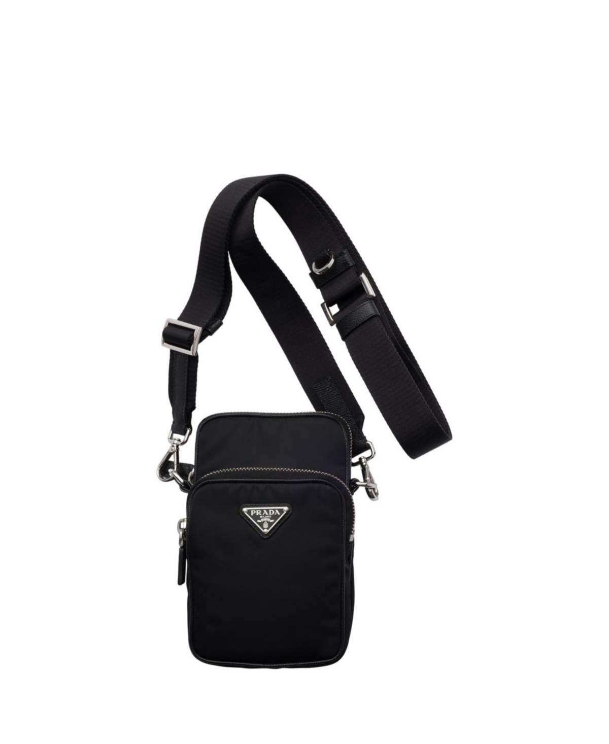 Prada Re-Nylon And Saffiano Leather Smartphone Case - Black