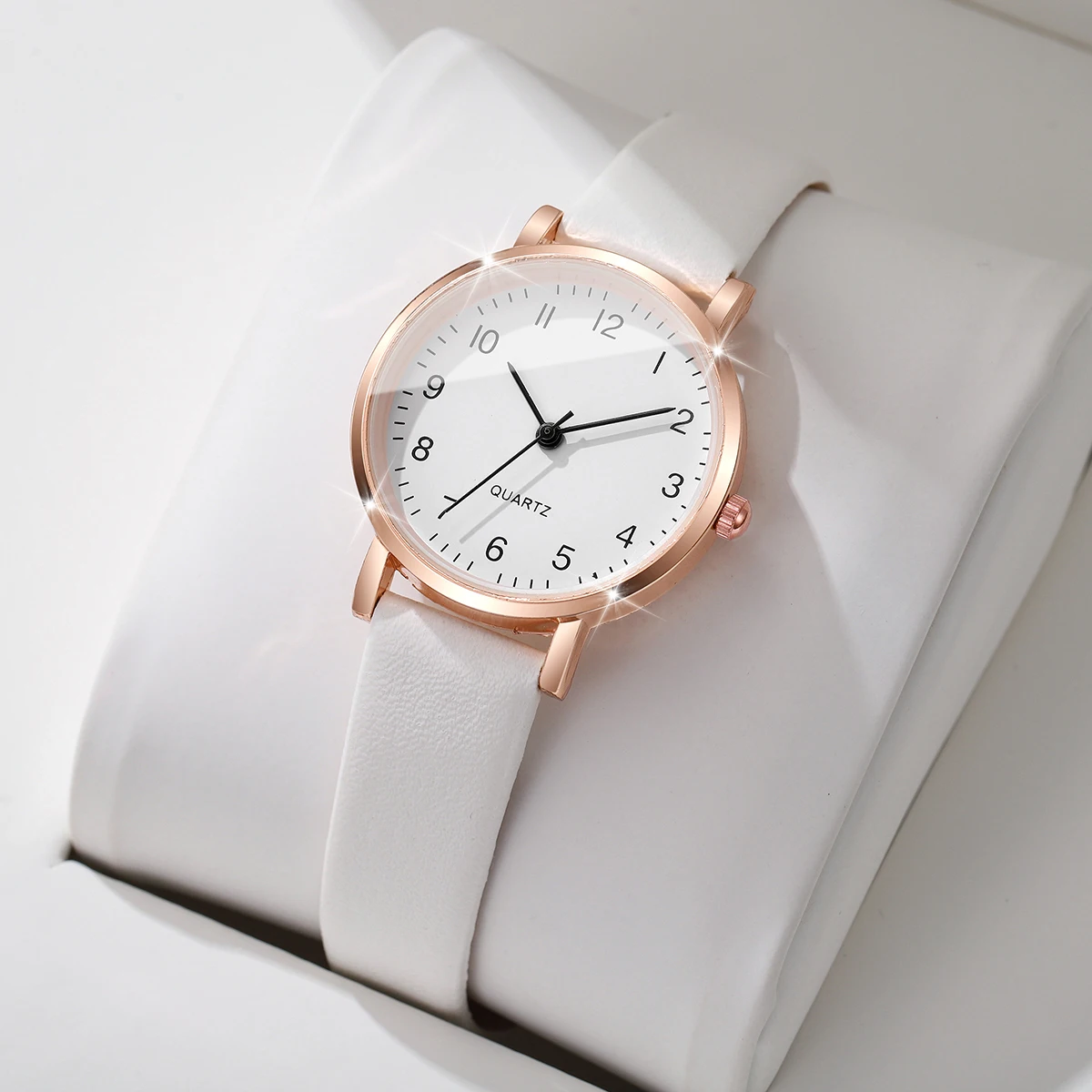 Modische Damen-Quarzuhr mit kleinem Zifferblatt, einfaches Lederarmband, Damen-Armbanduhren, Reloj Mujer, Mädchenuhr, Geschenk (ohne Box) Image